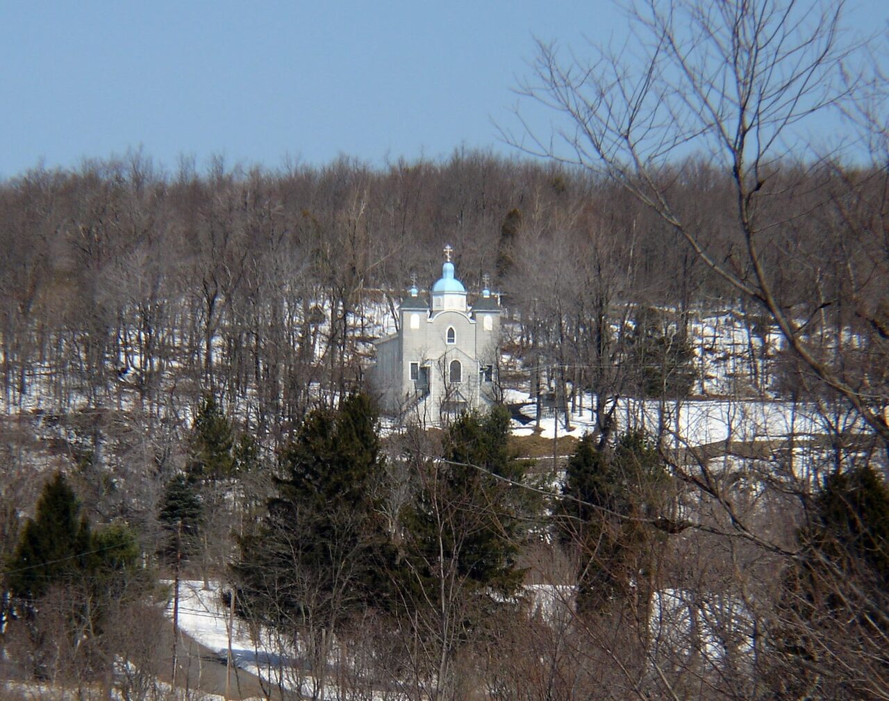 The church on the hill in March 2007. Its parish is still listed at Centralia, PA 17927.