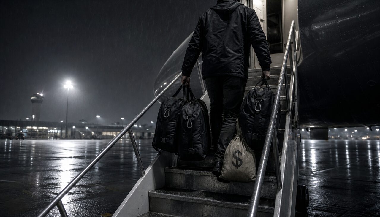 Two hundred thousand dollars in twenties and four parachutes, brought up the airstairs at a rainy Seattle airport. He kept his word; so did they.