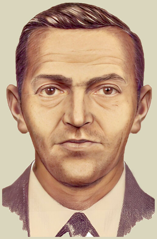 The FBI's composite sketch — the closest thing to a photograph of the man that exists. (FBI, public domain)