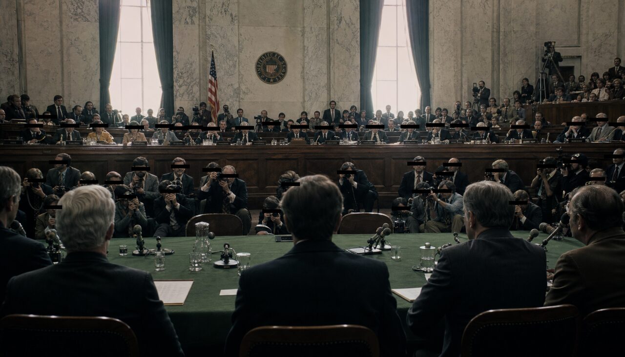 The Church Committee hearing room, 1975. The first time most of this was said out loud and under oath.