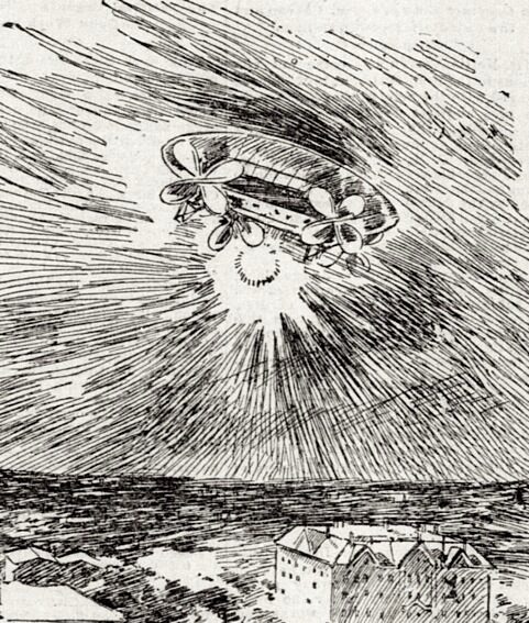 The San Francisco Call's own newspaper engraving of the airship, printed November 22, 1896.