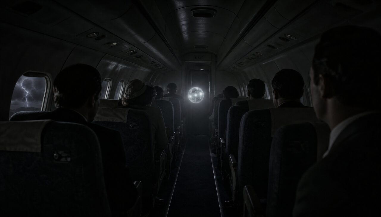 A glowing sphere hovering at head height in a darkened cabin aisle. The witness was a physicist. He wrote it up in one of the most respected journals in science.