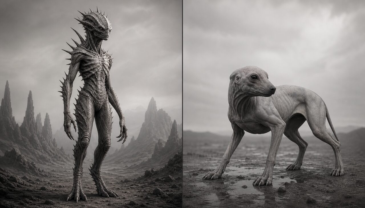 One name, two animals. A real species does not redraw itself at a border.