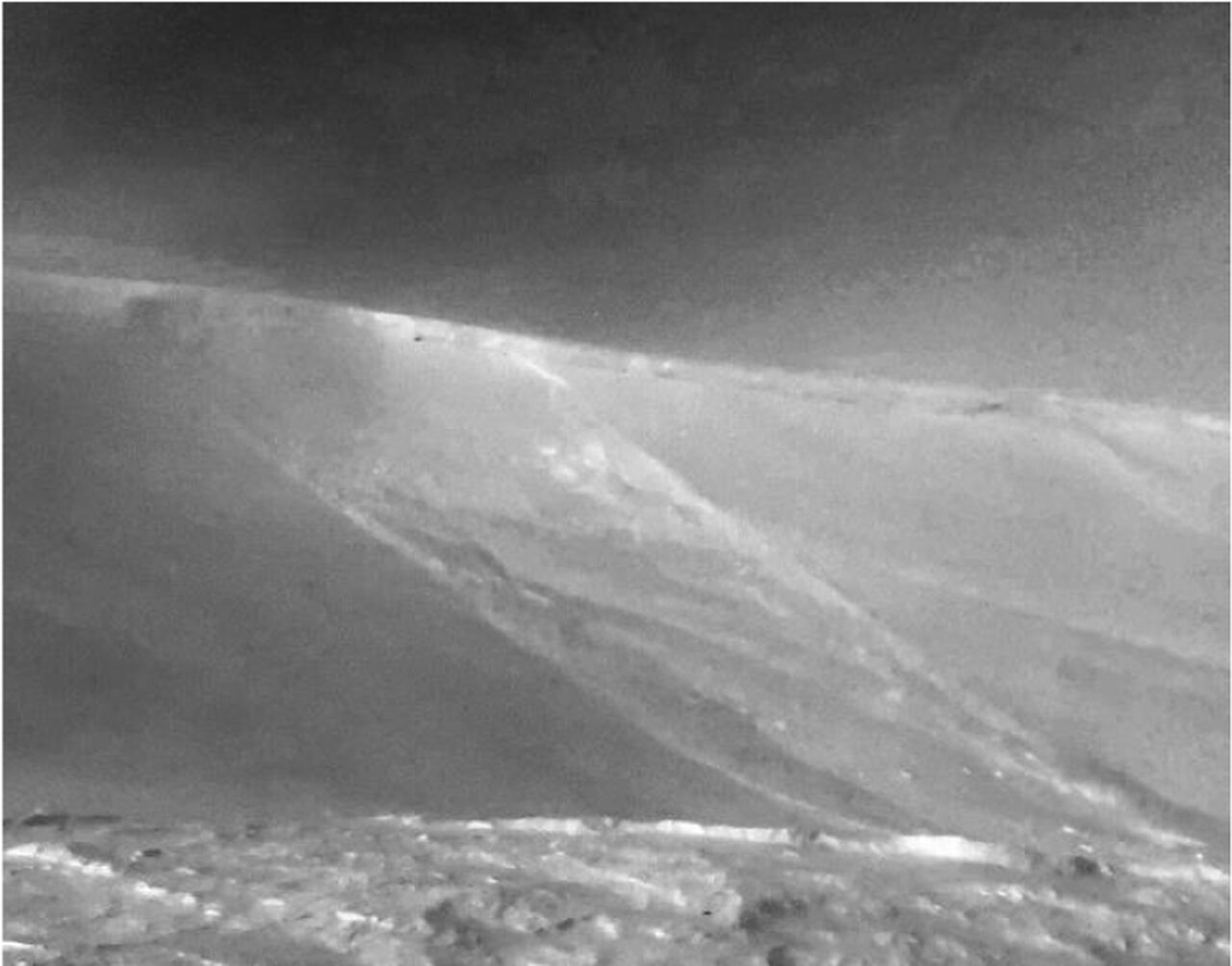 A slab avalanche at the pass, January 29, 2022. Within an hour the drifting snow had almost covered it.