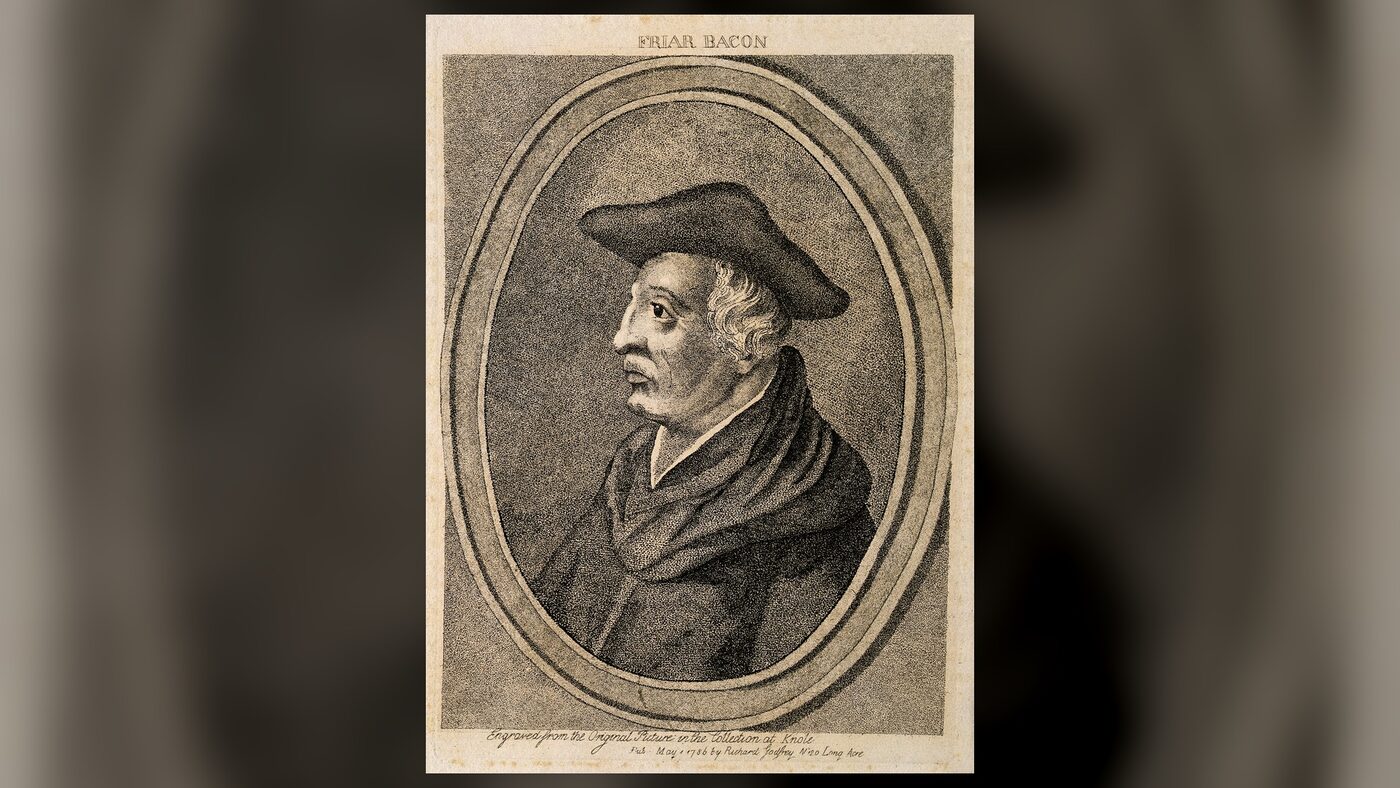 Roger Bacon, the 13th-century friar the book was first — and wrongly — credited to. (Wellcome Collection)